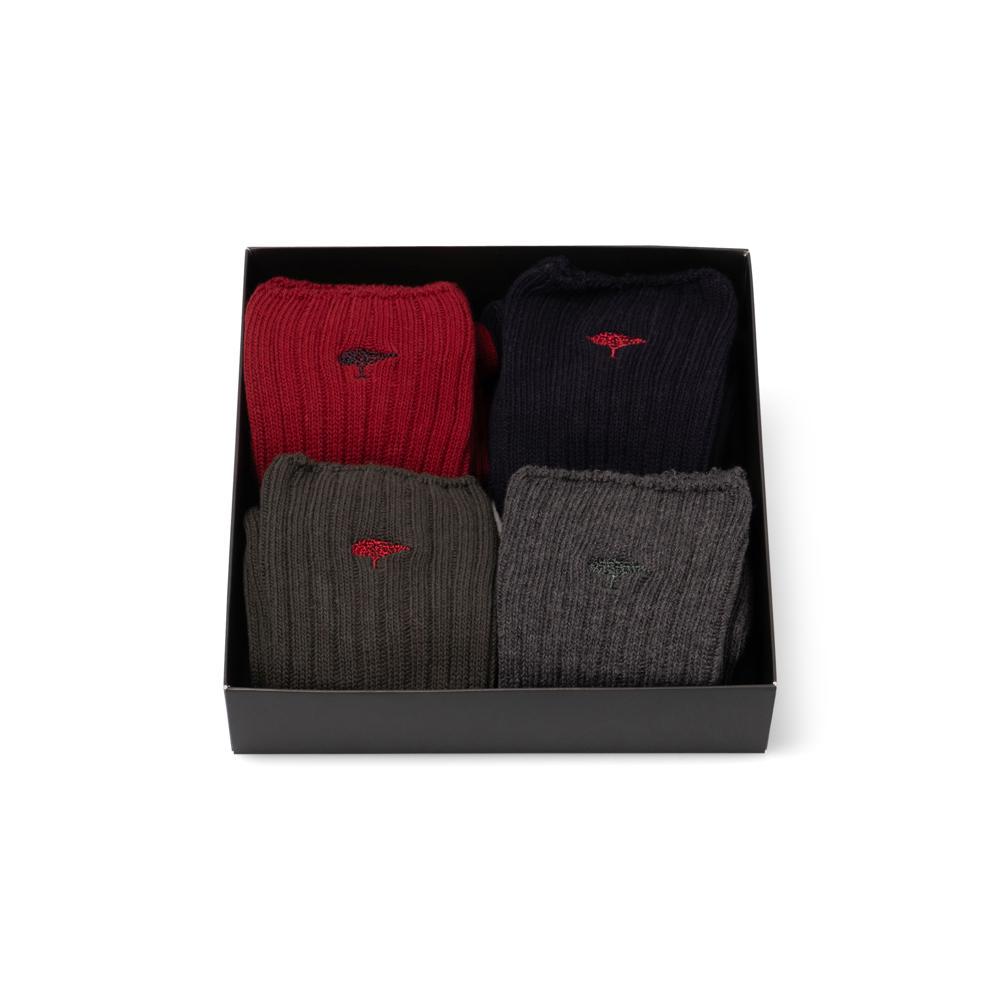 Fynch Hatton 4pk Ribbed Socks Gift Box